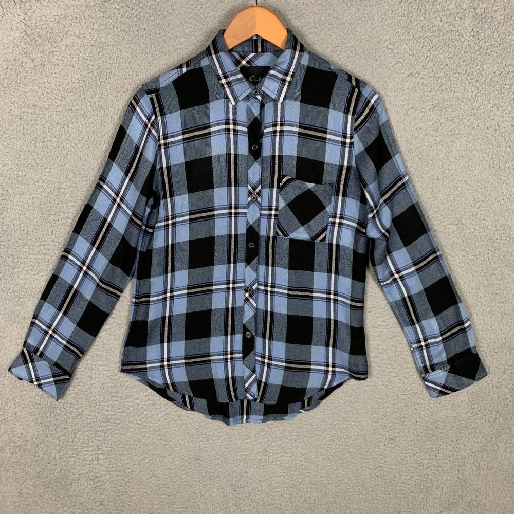 Rails Hunter Shirt Women's XS Blue Plaid Long Sleeve Button Down